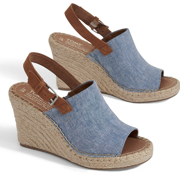 Toms Shoes - TOMS Denim Platform Sandals
